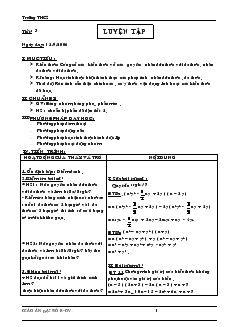 Giáo án Đại số 8 (chi tiết) - Tiết 3: Luyện tập