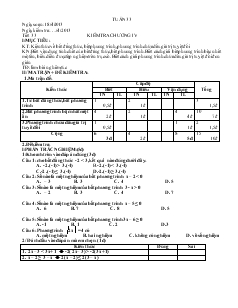 Giáo án Đại số 8 (chi tiết) - Tiết 33: Kiểm tra chương IV