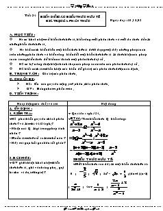 Giáo án Đại số 8 (chi tiết) - Tiết 34: Biến đổi các biểu thức hữu tỉ giá trị của phân thức