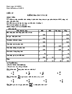 Giáo án Đại số 8 (chi tiết) - Tiết 37: Kiểm tra chương II