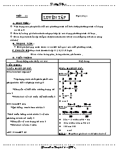 Giáo án Đại số 8 (chi tiết) - Tiết 44: Luyện tập