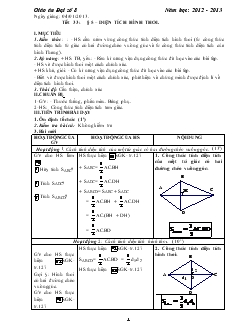 Giáo án Đại số 8 học kỳ II năm học 2012 - 2013