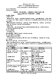 Giáo án Đại số 8 Tiết 41-56 – Trần Quang Ngọc