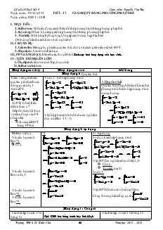 Giáo án Đại số 9 Học kì 2 - Nguyễn Văn Tha