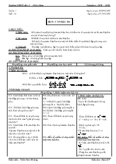 Giáo án Đại số 9 Tiết 14 - Trần Văn Hoàng