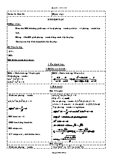 Giáo án Đại số Lớp 9 Tuần 31 - Nguyễn Thái Hoàn