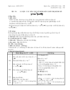 Giáo án Đại số Lớp 9A Tiết 19