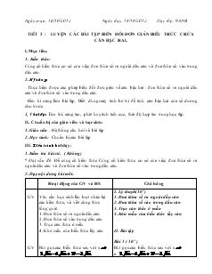 Giáo án Đại số Lớp 9A Tiết 3