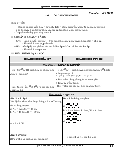 Giáo án Hình 8 năm học 2008 – 2009 Ôn tập chương III