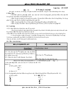 Giáo án Hình 8 năm học 2008 – 2009 Tiết 52 Thực hành
