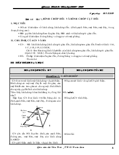 Giáo án Hình 8 năm học 2008 – 2009 Tiết 64 Hình chóp đều và hình chóp cụt đều