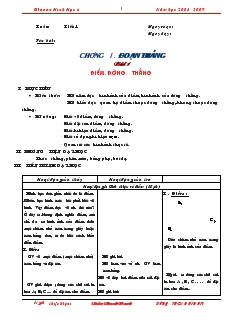 Giáo án Hình Học 6 Năm học 2008 - 2009 Trường THCS Hải Nam