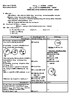 Giáo án Hình học 7 Chương II Đường Tròn