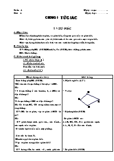 Giáo án Hình học 8 (chi tiết đầy đủ)