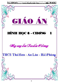 Giáo án hình học 8 chương I Tứ giác Trường THCS Thái Sơn