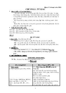 Giáo án Hình học 8 học kỳ 1 năm học 2008- 2009