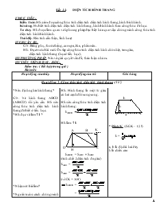 Giáo án Hình học 8 học kỳ 2