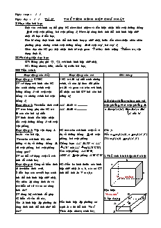 Giáo án Hình học 8 năm học 2004- 2005 Tiết 57 Thể tích hình hộp chữ nhật