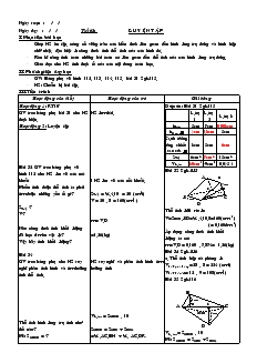 Giáo án Hình học 8 năm học 2004- 2005 Tiết 62 Luyện Tập