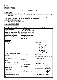 Giáo án Hình học 8 năm học 2007- 2008 Tiết 11 Luyện Tập