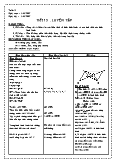 Giáo án Hình học 8 năm học 2007- 2008 Tiết 13 Luyện Tập