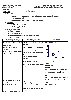 Giáo án Hình học 8 năm học 2007- 2008 Tiết 19 Luyện Tập