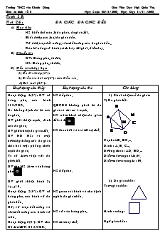 Giáo án Hình học 8 năm học 2007- 2008 Tiết 26 Đa giác, đa giác đều