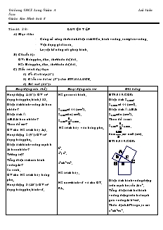 Giáo án Hình học 8 năm học 2007- 2008 Tiết 28 Luyện Tập