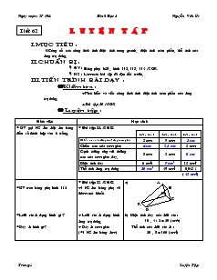 Giáo án Hình học 8 năm học 2007- 2008 Tiết 62 Luyện tập