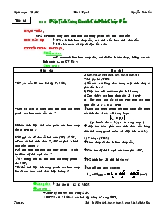 Giáo án Hình học 8 năm học 2007- 2008 Tiết 64 Diện Tích Xung Quanh Của Hình Chóp Đều