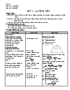 Giáo án Hình học 8 năm học 2007- 2008 Tiết 7 Luyện Tập