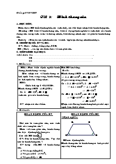 Giáo án Hình học 8 năm học 2009- 2010 Tiết 3 Hình thang cân