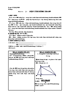 Giáo án Hình học 8 năm học 2009- 2010 Tiết 33 Diện tích hình thang