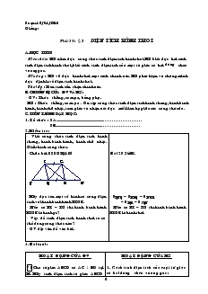 Giáo án Hình học 8 năm học 2009- 2010 Tiết 35 Diện tích hình thoi