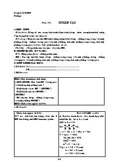 Giáo án Hình học 8 năm học 2009- 2010 Tiết 59 Luyện Tập