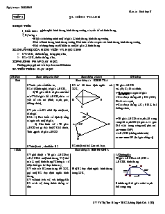 Giáo án Hình học 8 năm học 2010- 2011 Tiết 2 Hình thang