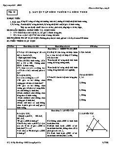 Giáo án Hình học 8 năm học 2010- 2011 Tiết 23 Luyện tập hình vuông và hình thoi