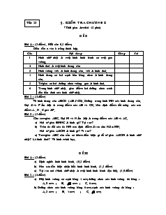 Giáo án Hình học 8 năm học 2010- 2011 Tiết 25 Kiểm tra chương I