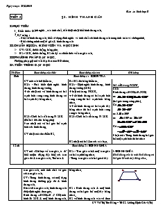 Giáo án Hình học 8 năm học 2010- 2011 Tiết 3 Hình thang cân