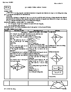 Giáo án Hình học 8 năm học 2010- 2011 Tiết 34 Diện tích hình thoi