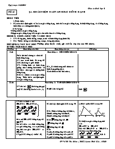 Giáo án Hình học 8 năm học 2010- 2011 Tiết 42 Khái niệm hai tam giac đồng dạng