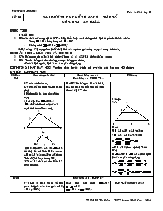 Giáo án Hình học 8 năm học 2010- 2011 Tiết 44 Trường hợp đồng dạng thứ nhất của hai tam giác