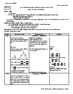 Giáo án Hình học 8 năm học 2010- 2011 Tiết 45 Trường hợp đồng dạng thứ hai của hai tam giác
