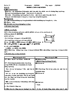 Giáo án Hình học 8 năm học 2010- 2011 Tuần 32 Tiết 59 Hình lăng trụ đứng