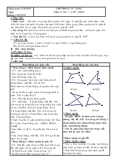 Giáo án Hình học 8 năm học 2011- 2012
