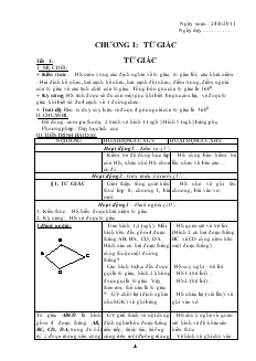 Giáo án Hình học 8 năm học 2011- 2012