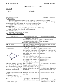 Giáo án Hình học 8 năm học 2013 - 2014