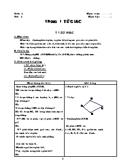 Giáo án Hình học 8 - Tiết 1 đến tiết 66