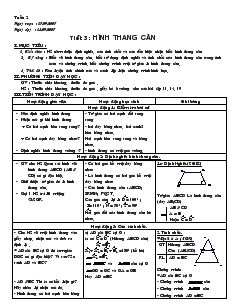 Giáo án Hình học 8 Tiết 1 Hình thang cân