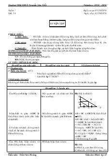 Giáo án Hình học 8 Tiết 13 - Trần Văn Hoàng